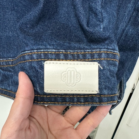 Maje Bakina Crochet Trim Denim Jacket - Picture 2 of 6